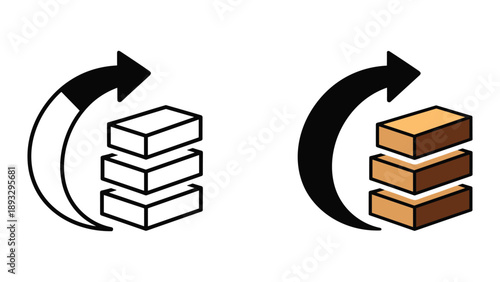 Transformation of blocks from white to brown