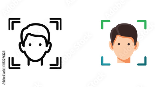 Facial recognition technology illustrated