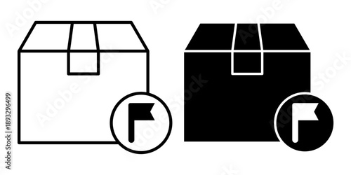 Simple Black and White Box Icons 1.