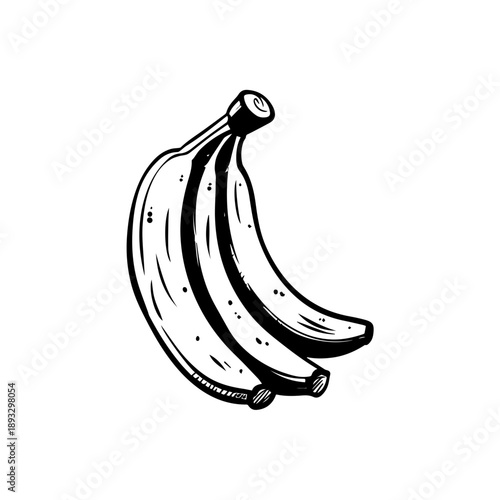Isolated vector illustration of a healthy bunch of ripe yellow bananas on a white background, featuring fresh organic tropical fruit skin perfect for a sweet vegetarian snack or diet

