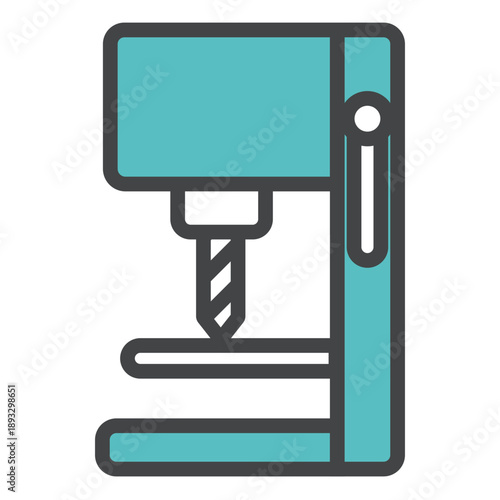 ドリル機械のシンプルでミニマルなアイコン