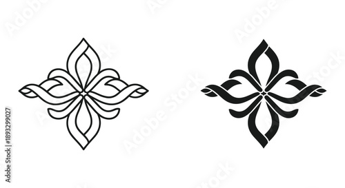 Elegant Floral Designs in Black and White
