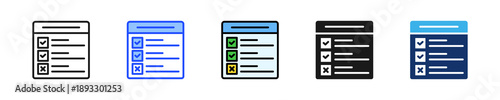 Ballot Paper Icon Collection With Multiple Styles