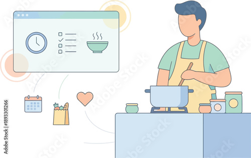 Streamlined Home Cooking Experience Digital Meal Planning, Recipe Management & Smart Kitchen Organization