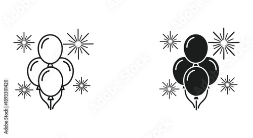 Abstract Black and White Geometric Shapes