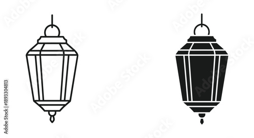 Vintage Lanterns Silhouette Design