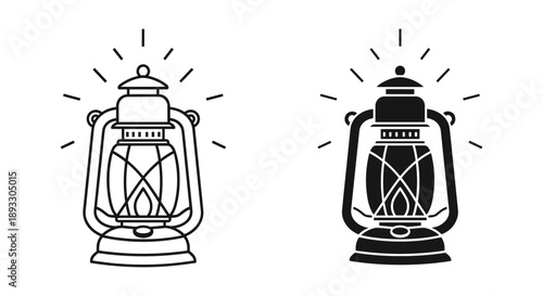 Vintage Lanterns in Black and White