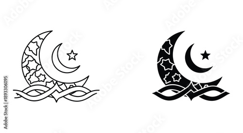 Crescent Moon and Star Mask Designs