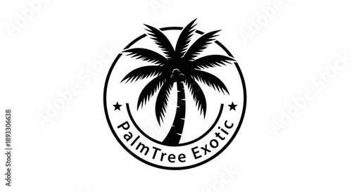 Palm Tree Exotic Logo Design.