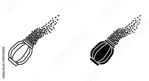 Black and White Line Art of Perfume Bottles