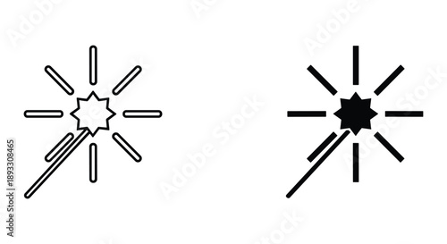 Starburst Designs in Black and White