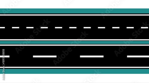 Wallpaper Mural Animation of an endless road with stripes in perspective view. Highway Route Road, loopable Torontodigital.ca