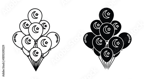 Pair of Black and White Geometric Earrings