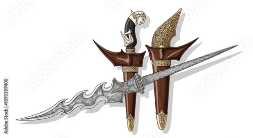 medieval swords with scabbards fantasy daggers double dagger.