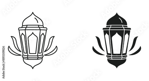 Vintage Lanterns Silhouette Design