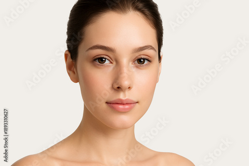 portrait of young woman with perfect skin care model