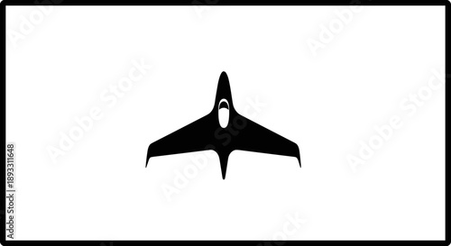 Silhouette of a Stealth Drone Aircraft in Flight.