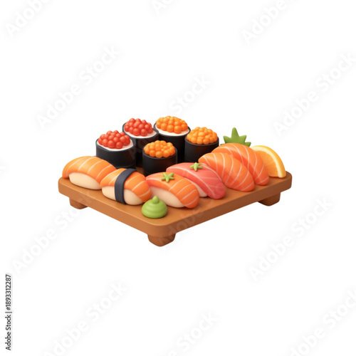 sushi and chopsticks