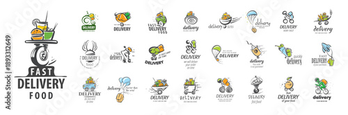 Creative Fast Delivery Food Logo Concepts Tailored Specifically for Various Delivery Services