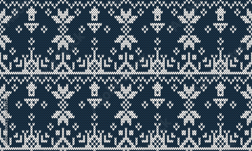 Handcrafted-Inspired Geometric Knit Design for Winter and Rustic Themes