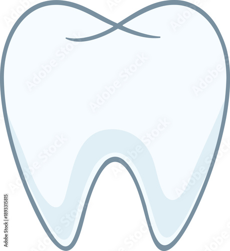 Tooth Outline Icon Illustration