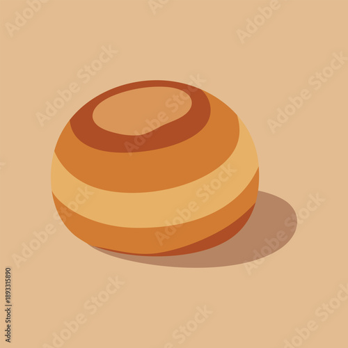 Round Bread Roll Illustration