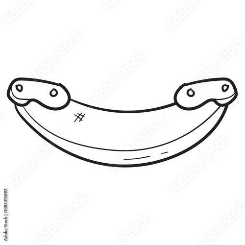 doodle stainless steel pizza rocker cutter line icon