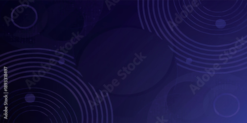 Abstract Dark Blue Background with Concentric Circles and Subtle Gradients.