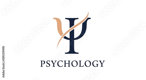 Elegant logo design featuring the Greek letter Psi, symbolizing psychology and mental wellness.