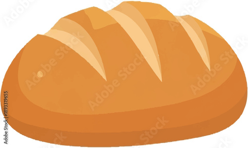 Freshly Baked Loaf of Bread Illustration