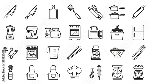 Kitchen Utensils and Cooking Tools.