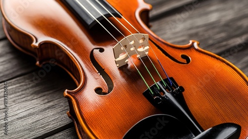 taut. Close-up of violin strings stretched taut over dark polished wood, reflective metallic lines. product launch decks, UI/UX mockups, designed for product launches and innovation pitches.