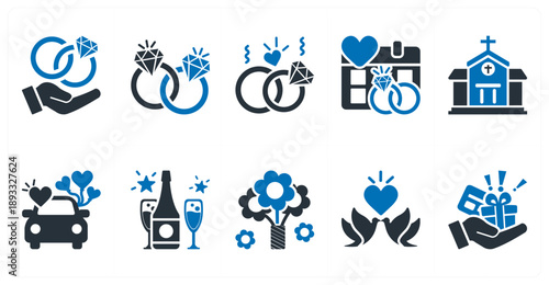 A set of 10 mix icons as contract, project task, project goals