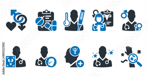 A set of 10 mix icons as sexual orientation, prescription of medicine