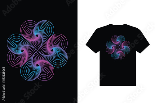 line Art Creative t shirt  design 
