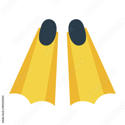 Vector graphic icon for diving slippers