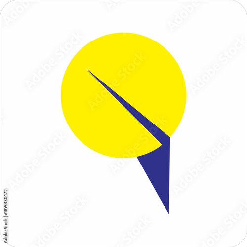 Modern Sliced Logo Design - Minimalist Abstract Vector Element for Business Branding