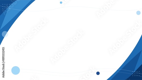 Geometric background with blue shapes and dots