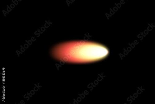 Abstract glowing light beam with soft gradient on black background