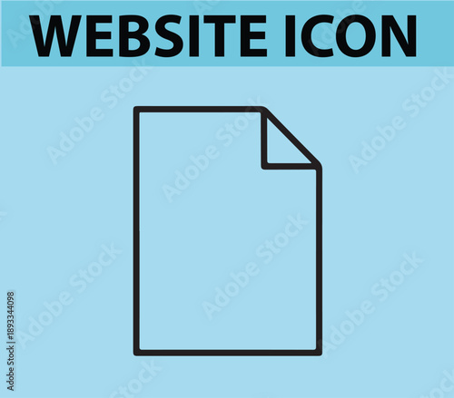 Website Document Icon, File Symbol, Paper Symbol, Page Symbol