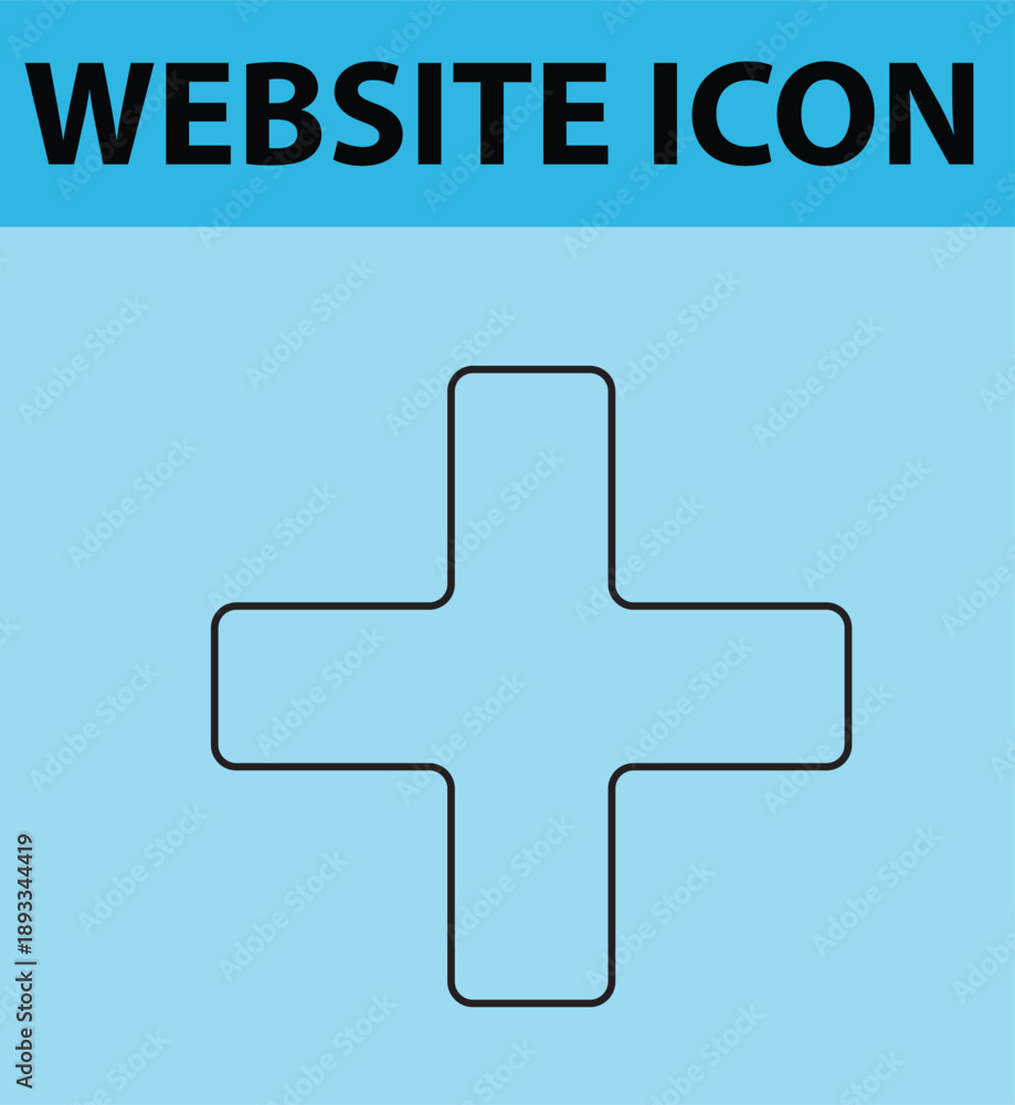 Obraz premium Cross icon for medical or close