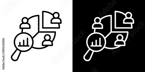 Competitor Analysis Icon Of Line Black And White Style