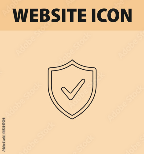 Security Shield Icon with Check Mark
