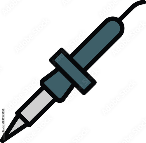 Soldering Iron Tool Vector Icon for Electronics Repair and DIY Projects