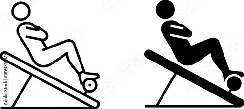 Dynamic illustration of people working out on sit up benches, conveying energy and motivation for a healthy lifestyle
