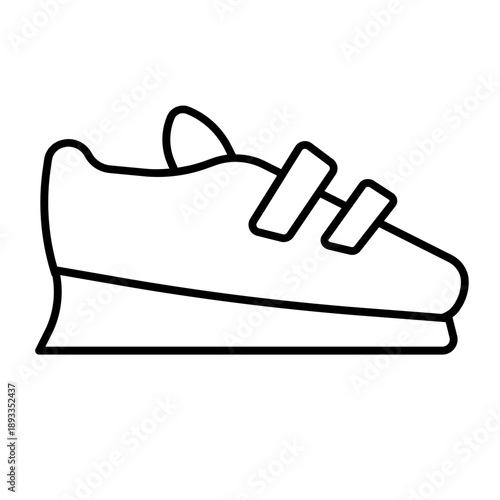 Velcro Sneaker Flat Design Vector Illustration
