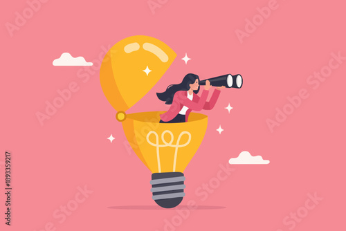 Bright Idea With Woman