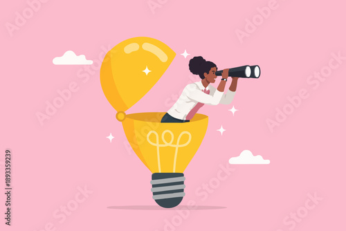 Bright Idea With Woman