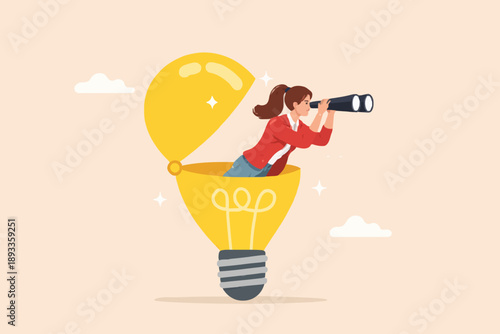 Bright Idea With Woman