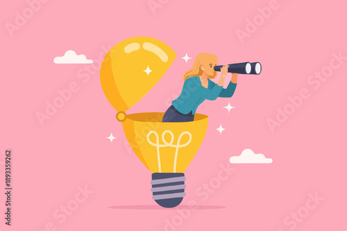 Bright Idea With Woman